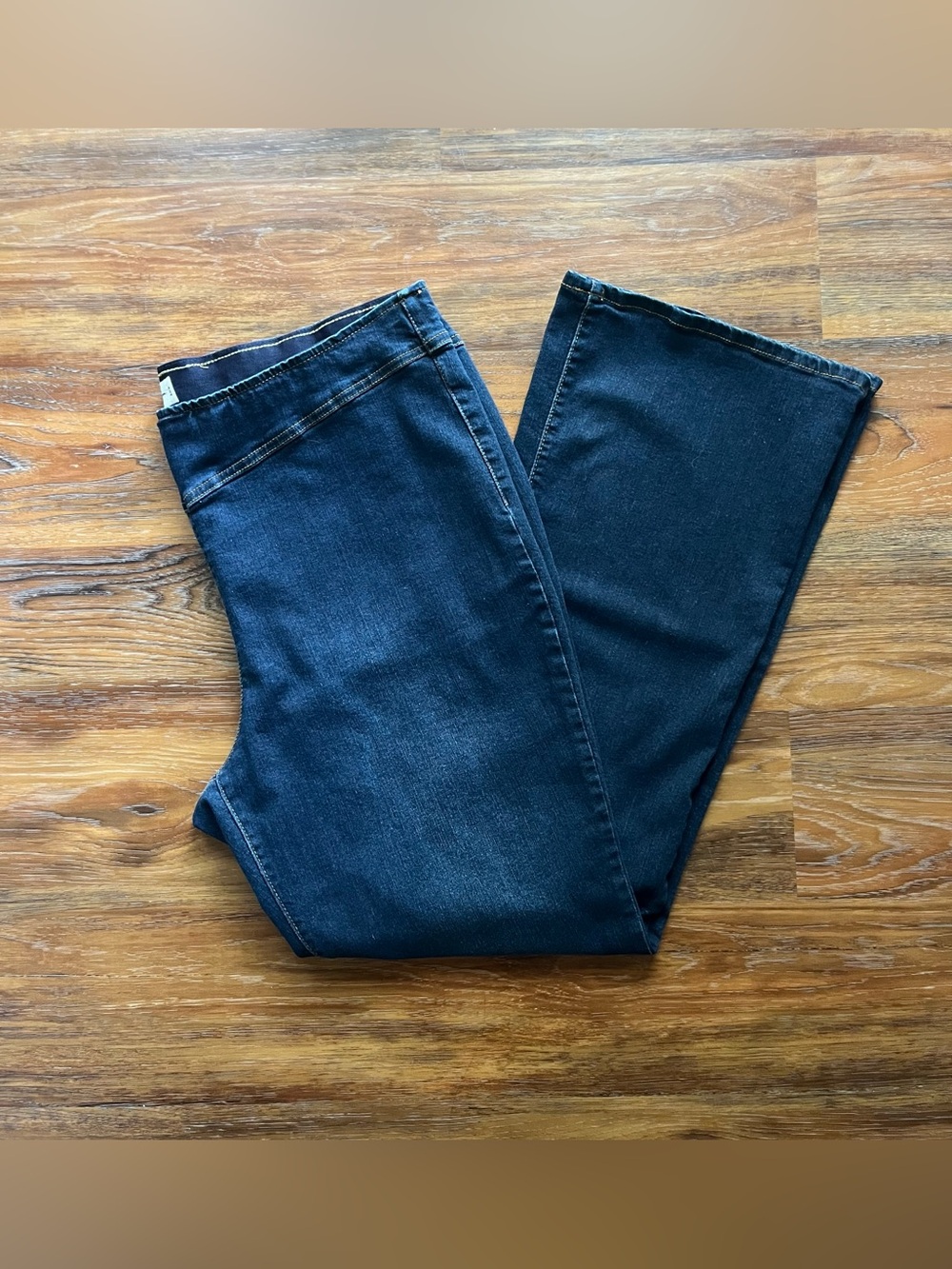 Jessica Simpson Flawless Plus Size Pull On Flare Jeans - Size 18W Dark Wash